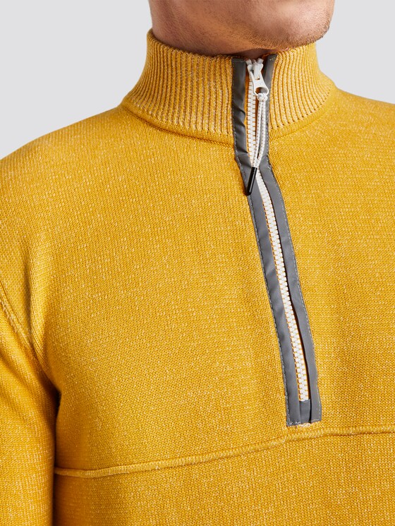Strickpullover in Melange-Optik - Männer - golden nugget Strickpullover in Melange-Optik - Männer - golden nugget - 9 - TOM TAILOR