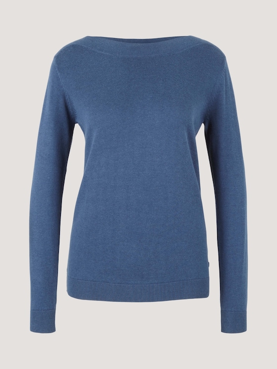 Pullover U-Boot-Ausschnitt - Frauen - Dark Denim Blue Pullover U-Boot-Ausschnitt - Frauen - Dark Denim Blue - 7 - TOM TAILOR