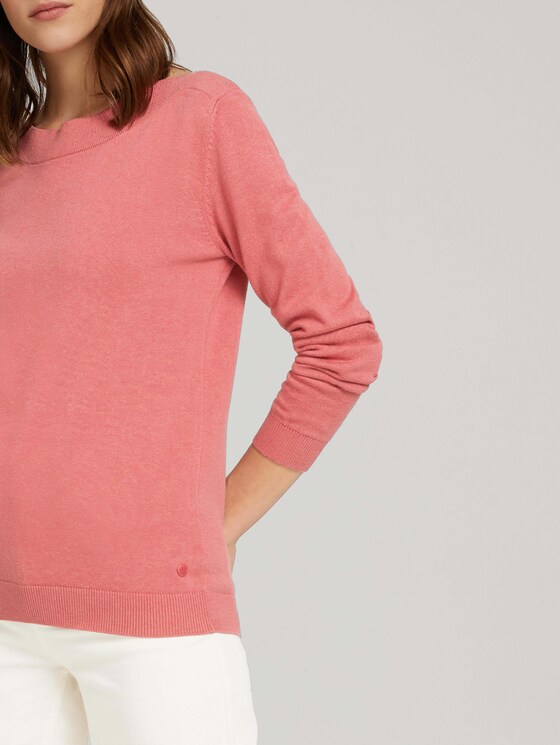 Pullover U-Boot-Ausschnitt - Frauen - cozy pink Pullover U-Boot-Ausschnitt - Frauen - cozy pink - 9 - TOM TAILOR