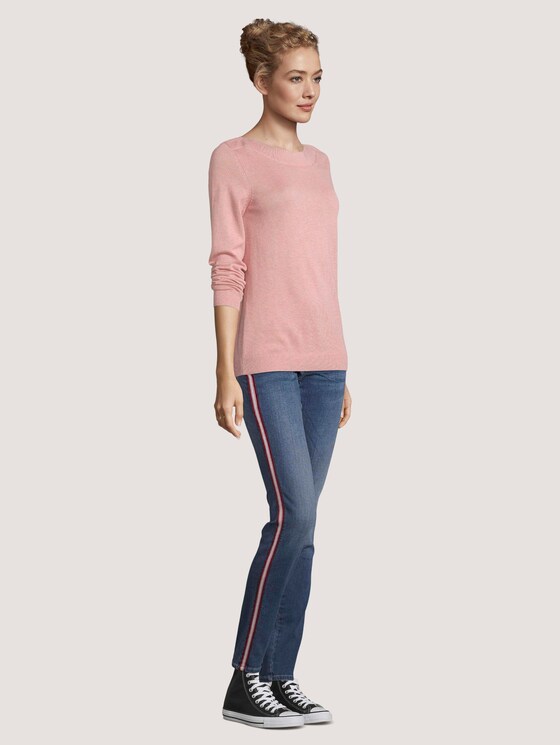 Pullover U-Boot-Ausschnitt - Frauen - blush rose melange Pullover U-Boot-Ausschnitt - Frauen - blush rose melange - 3 - TOM TAILOR