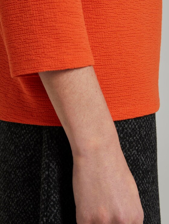 Jacquard-Pullover mit Stehkragen - Frauen - knockout orange Jacquard-Pullover mit Stehkragen - Frauen - knockout orange - 10 - TOM TAILOR
