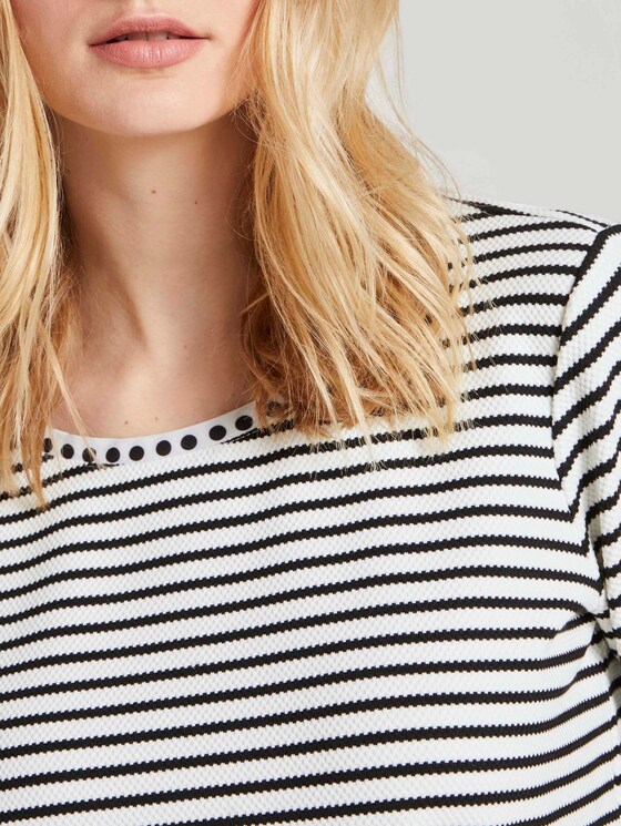 Langarmshirt mit Knotendetails - Frauen - black white stripe Langarmshirt mit Knotendetails - Frauen - black white stripe - 10 - TOM TAILOR