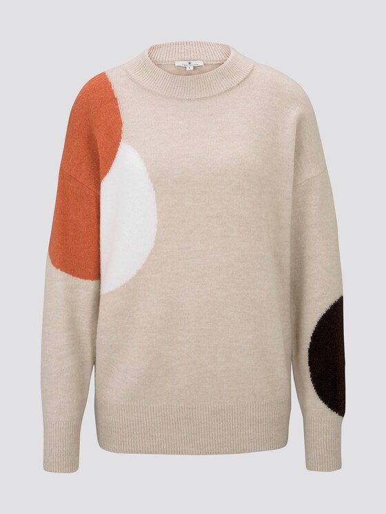 Pullover mit Punkten - Frauen - desert sand melange Pullover mit Punkten - Frauen - desert sand melange - 7 - TOM TAILOR