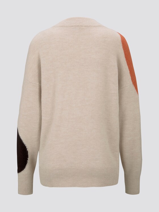 Pullover mit Punkten - Frauen - desert sand melange Pullover mit Punkten - Frauen - desert sand melange - 8 - TOM TAILOR