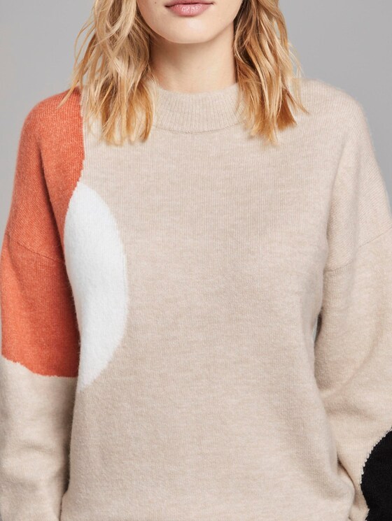 Pullover mit Punkten - Frauen - desert sand melange Pullover mit Punkten - Frauen - desert sand melange - 9 - TOM TAILOR