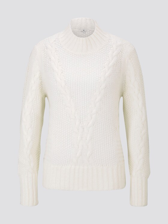 Strukturiertes Sweatshirt - Frauen - Whisper White Strukturiertes Sweatshirt - Frauen - Whisper White - 7 - TOM TAILOR
