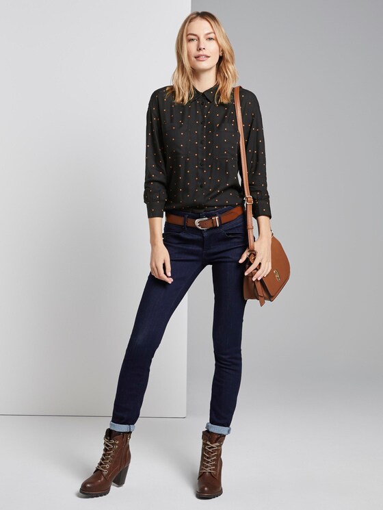 Bluse - Frauen - black orange dot print Bluse - Frauen - black orange dot print - 3 - TOM TAILOR