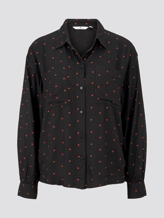 Bluse - Frauen - black orange dot print Bluse - Frauen - black orange dot print - 7 - TOM TAILOR