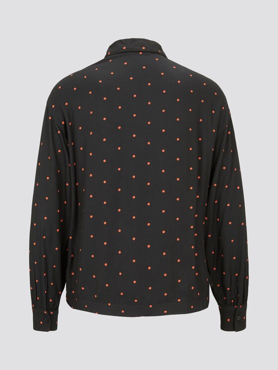 Bluse - Frauen - black orange dot print Bluse - Frauen - black orange dot print - 8 - TOM TAILOR