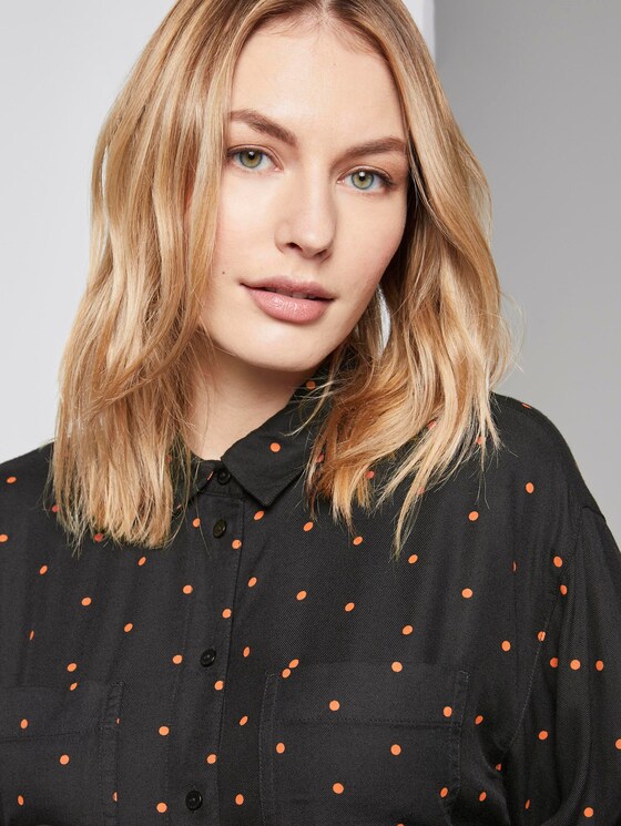 Bluse - Frauen - black orange dot print Bluse - Frauen - black orange dot print - 9 - TOM TAILOR