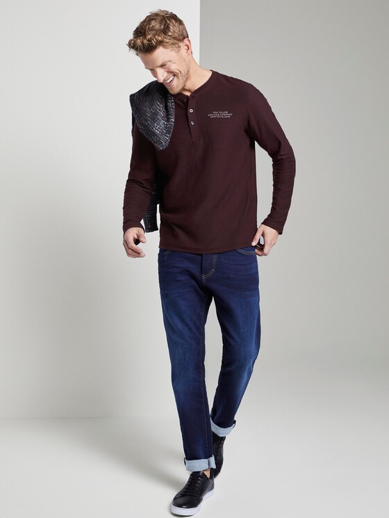 Langarmshirt in Melange-Optik - Männer - gipsy purple grindle Langarmshirt in Melange-Optik - Männer - gipsy purple grindle - 3 - TOM TAILOR