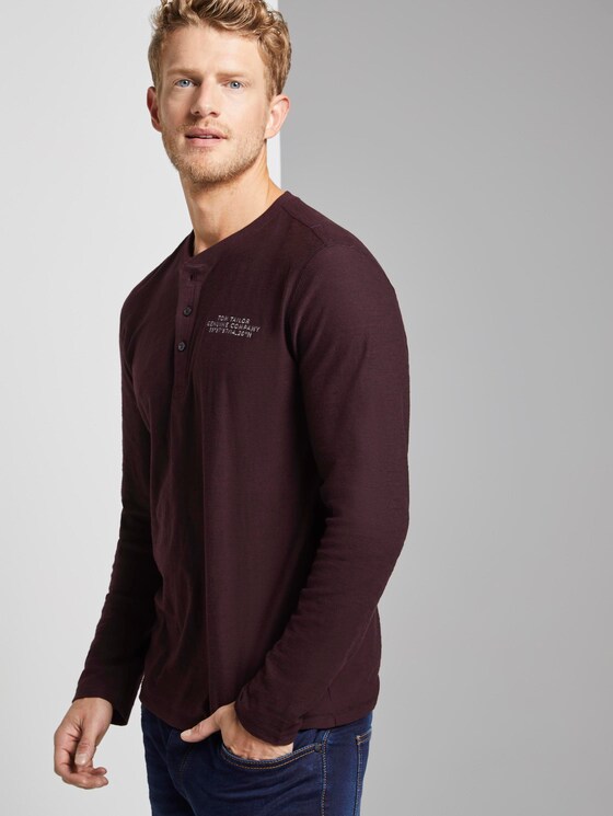 Langarmshirt in Melange-Optik - Männer - gipsy purple grindle Langarmshirt in Melange-Optik - Männer - gipsy purple grindle - 5 - TOM TAILOR