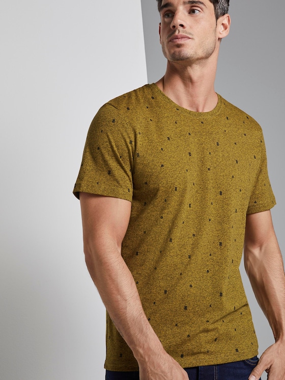 T-Shirt mit Allover-Print - Männer - yellow mini cube design T-Shirt mit Allover-Print - Männer - yellow mini cube design - 5 - TOM TAILOR