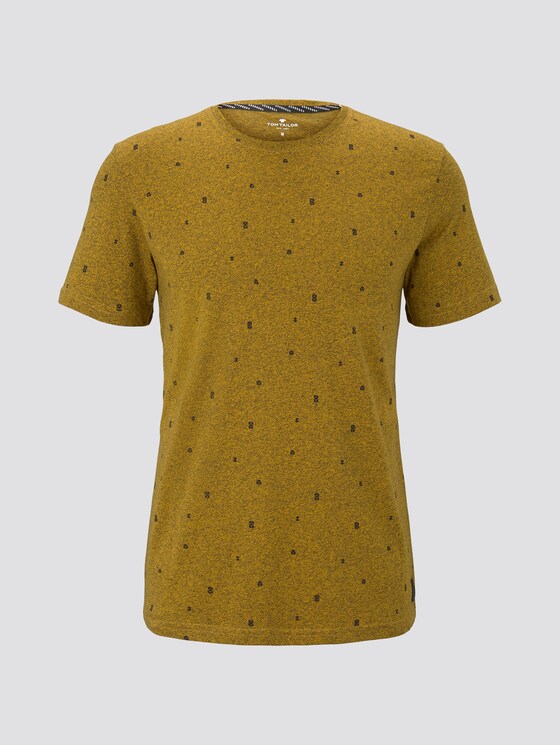 T-Shirt mit Allover-Print - Männer - yellow mini cube design T-Shirt mit Allover-Print - Männer - yellow mini cube design - 7 - TOM TAILOR