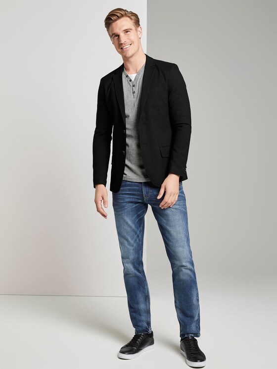 Lange mouwen shirt in melange look - Mannen - Nep Light Grey Melange Lange mouwen shirt in melange look - Mannen - Nep Light Grey Melange - 3 - TOM TAILOR