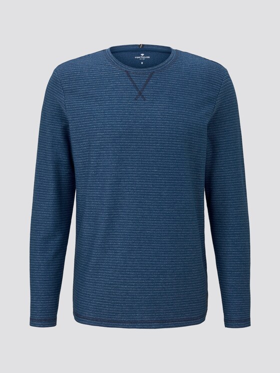 gestreiftes Langarmshirt - Männer - blue structured stripe gestreiftes Langarmshirt - Männer - blue structured stripe - 7 - TOM TAILOR