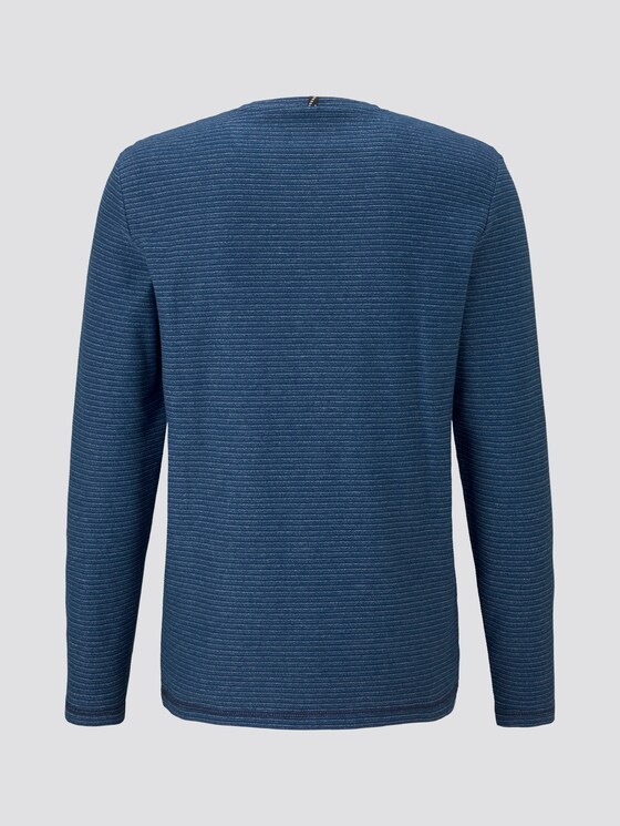 gestreiftes Langarmshirt - Männer - blue structured stripe gestreiftes Langarmshirt - Männer - blue structured stripe - 8 - TOM TAILOR
