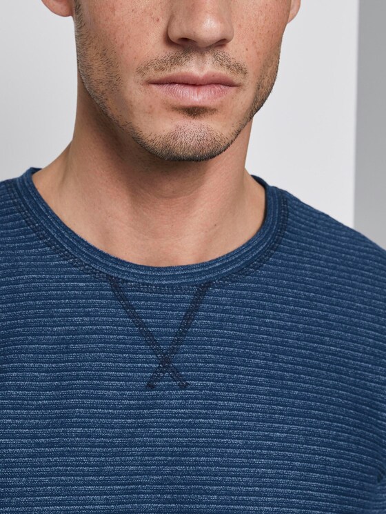 gestreiftes Langarmshirt - Männer - blue structured stripe gestreiftes Langarmshirt - Männer - blue structured stripe - 9 - TOM TAILOR
