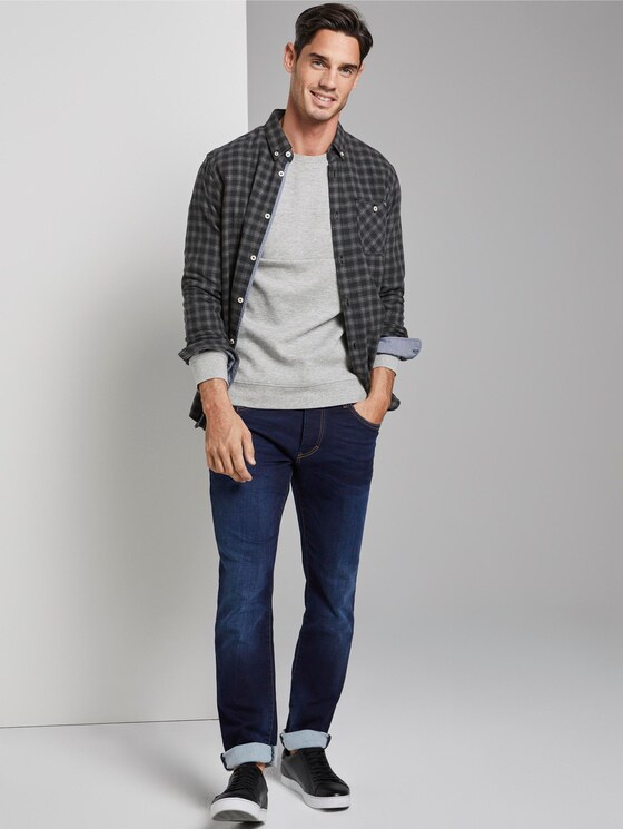 Sweater with chest pocket - Men - Middle Grey Melange Sweater with chest pocket - Men - Middle Grey Melange - 3 - TOM TAILOR