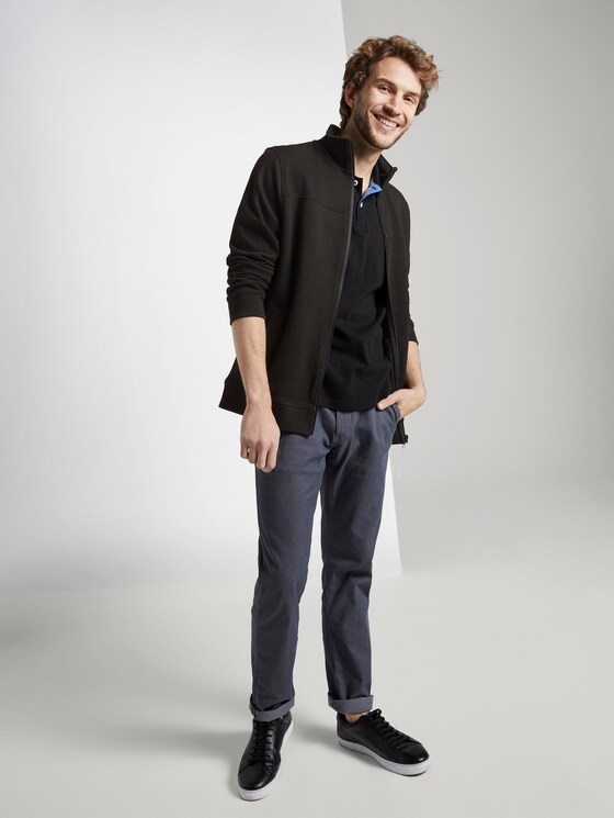 Jacket with stand-up collar - Men - Dark Greyish Black Jacket with stand-up collar - Men - Dark Greyish Black - 3 - TOM TAILOR