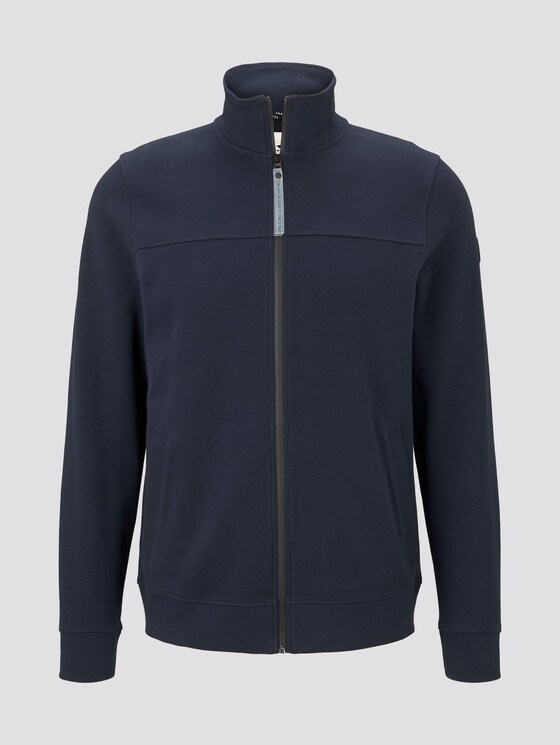 Sweatjacke mit Stehkragen - Männer - Sky Captain Blue Sweatjacke mit Stehkragen - Männer - Sky Captain Blue - 7 - TOM TAILOR