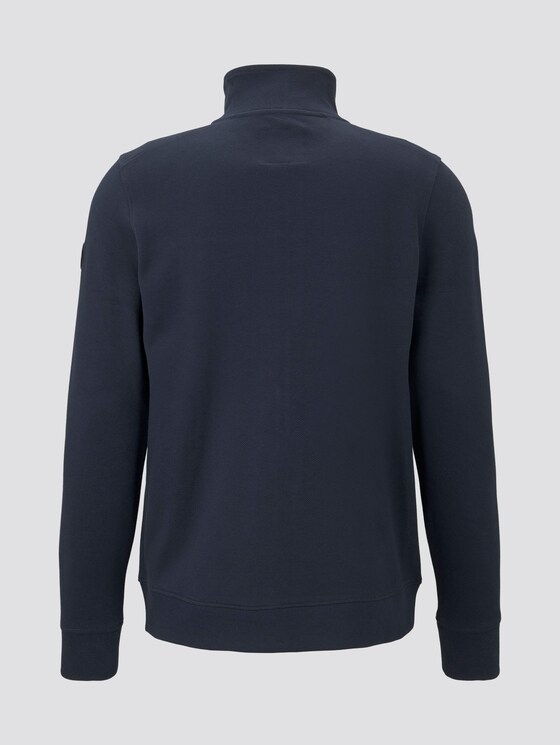 Sweatjacke mit Stehkragen - Männer - Sky Captain Blue Sweatjacke mit Stehkragen - Männer - Sky Captain Blue - 8 - TOM TAILOR