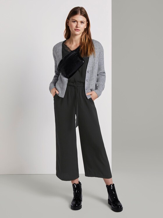 Jumpsuit mit Spitzenbesatz - Frauen - Deep Black Jumpsuit mit Spitzenbesatz - Frauen - Deep Black - 3 - TOM TAILOR Denim