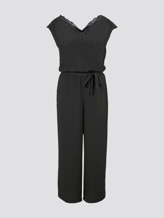 Jumpsuit mit Spitzenbesatz - Frauen - Deep Black Jumpsuit mit Spitzenbesatz - Frauen - Deep Black - 7 - TOM TAILOR Denim