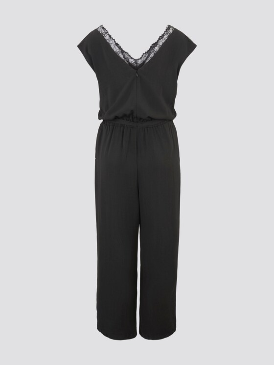 Jumpsuit mit Spitzenbesatz - Frauen - Deep Black Jumpsuit mit Spitzenbesatz - Frauen - Deep Black - 8 - TOM TAILOR Denim
