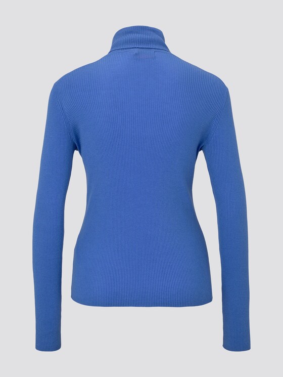 Toni Garrn: Pullover in Ripp-Optik - Frauen - sicilian blue Toni Garrn: Pullover in Ripp-Optik - Frauen - sicilian blue - 8 - TOM TAILOR