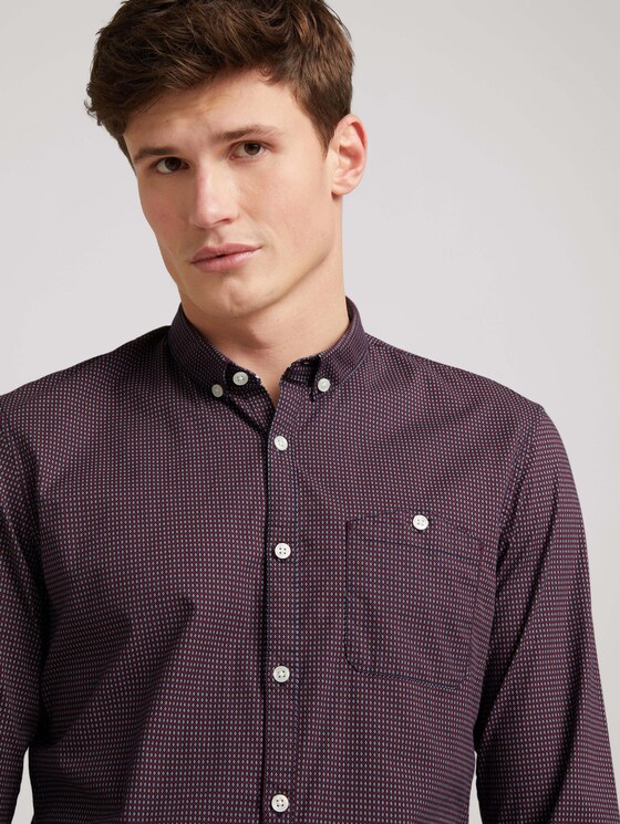 Hemd mit Allover-Print - Männer - navy rhombus print Hemd mit Allover-Print - Männer - navy rhombus print - 9 - TOM TAILOR Denim