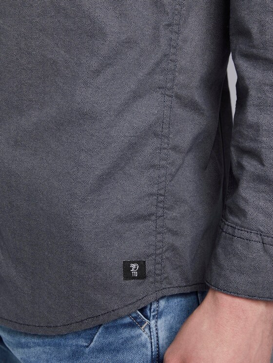 Shirt with all-over print - Men - navy dotted fan print Shirt with all-over print - Men - navy dotted fan print - 10 - TOM TAILOR Denim