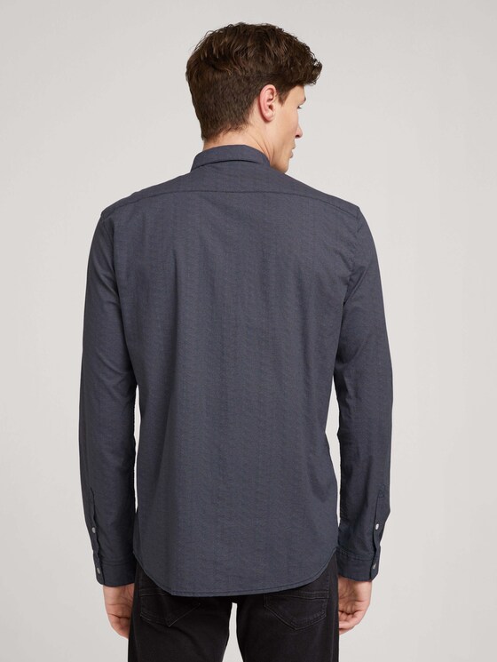 Shirt with all-over print - Men - navy dotted fan print Shirt with all-over print - Men - navy dotted fan print - 2 - TOM TAILOR Denim