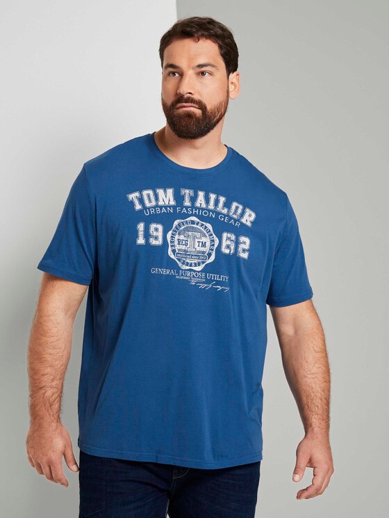T-shirt with a logo print - Men - Advanced Blue T-shirt with a logo print - Men - Advanced Blue - 1 - Men Plus