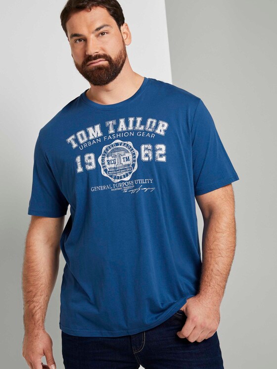 T-shirt with a logo print - Men - Advanced Blue T-shirt with a logo print - Men - Advanced Blue - 5 - Men Plus