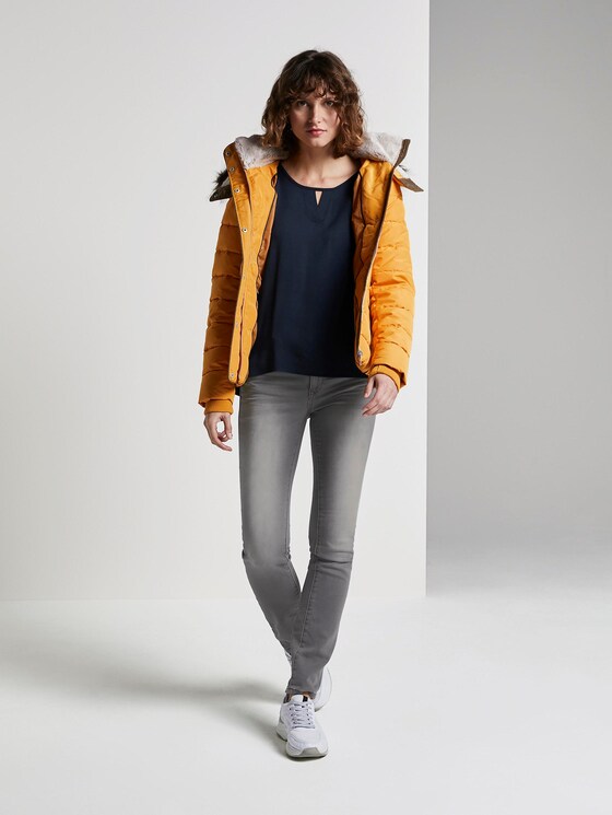 Long-sleeved shirt with V-opening - Women - Sky Captain Blue Long-sleeved shirt with V-opening - Women - Sky Captain Blue - 3 - TOM TAILOR