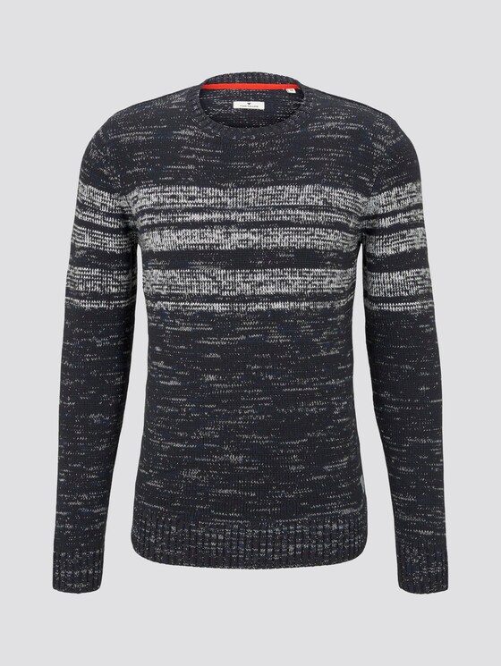 Pullover mit Streifen - Männer - dark blue blue fancy yarn Pullover mit Streifen - Männer - dark blue blue fancy yarn - 7 - TOM TAILOR