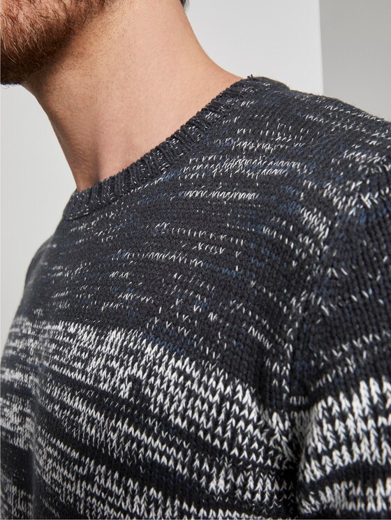 Pullover mit Streifen - Männer - dark blue blue fancy yarn Pullover mit Streifen - Männer - dark blue blue fancy yarn - 9 - TOM TAILOR
