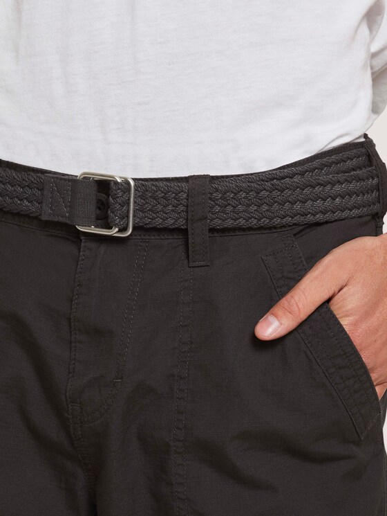 Cargo Bermuda-Shorts mit Gürtel - Männer - Phanton Dark Grey Cargo Bermuda-Shorts mit Gürtel - Männer - Phanton Dark Grey - 9 - TOM TAILOR