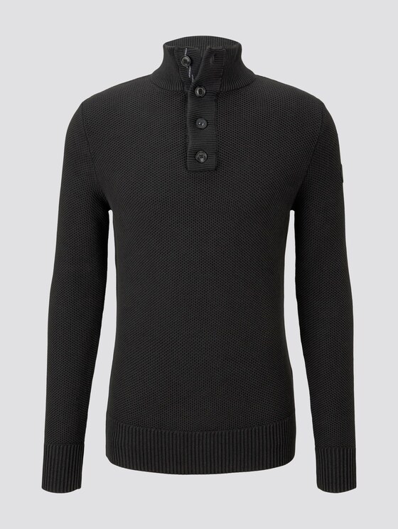 Pullover mit Stehkragen - Männer - Black Pullover mit Stehkragen - Männer - Black - 7 - TOM TAILOR
