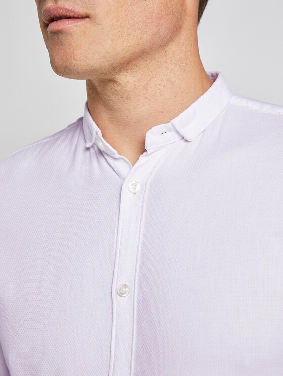 strukturiertes Hemd - Männer - White strukturiertes Hemd - Männer - White - 9 - TOM TAILOR