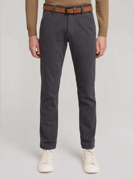 Strukturierte Straight Chino - Männer - two colored black design Strukturierte Straight Chino - Männer - two colored black design - 1 - TOM TAILOR Denim