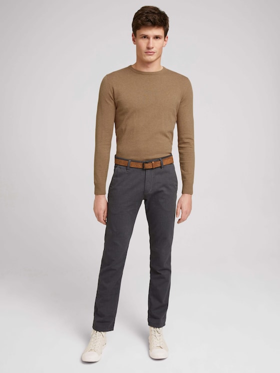 structured straight chinos - Men - two colored black design - 3 - TOM TAILOR Denim