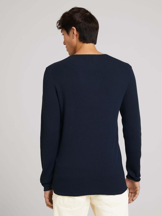 Strukturierter Pullover - Männer - Blueish Grey Strukturierter Pullover - Männer - Blueish Grey - 2 - TOM TAILOR Denim