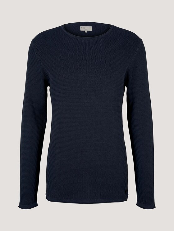 Strukturierter Pullover - Männer - Blueish Grey Strukturierter Pullover - Männer - Blueish Grey - 7 - TOM TAILOR Denim
