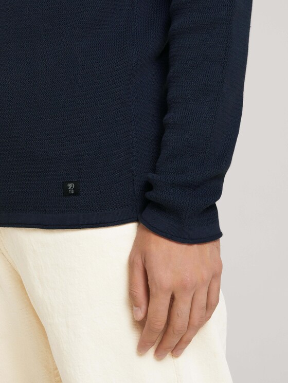 Strukturierter Pullover - Männer - Blueish Grey Strukturierter Pullover - Männer - Blueish Grey - 9 - TOM TAILOR Denim