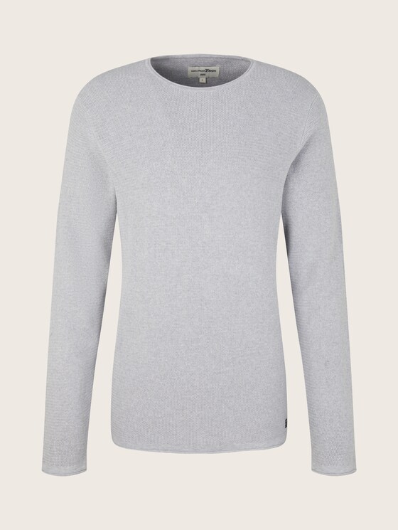 Strukturierter Pullover - Männer - lava stone grey melange Strukturierter Pullover - Männer - lava stone grey melange - 7 - TOM TAILOR Denim