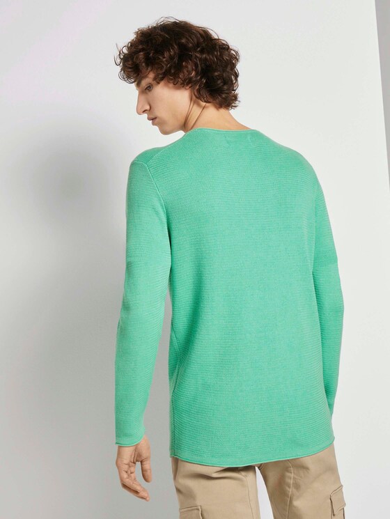 Strukturierter Pullover - Männer - creamy jade melange Strukturierter Pullover - Männer - creamy jade melange - 2 - TOM TAILOR Denim