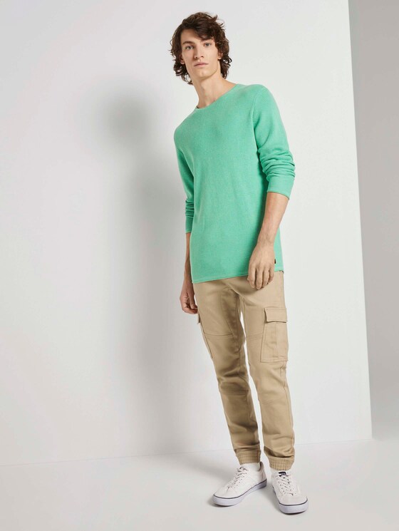 Strukturierter Pullover - Männer - creamy jade melange Strukturierter Pullover - Männer - creamy jade melange - 3 - TOM TAILOR Denim