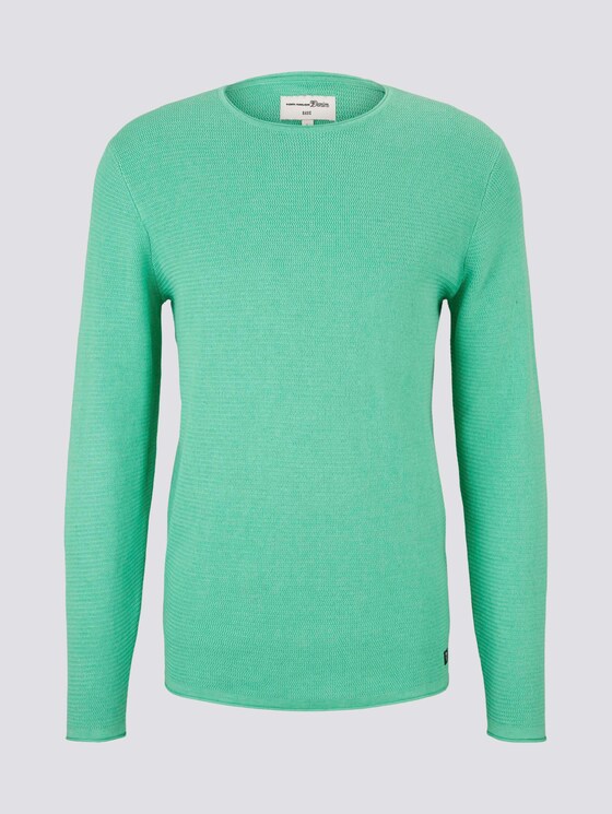 Strukturierter Pullover - Männer - creamy jade melange Strukturierter Pullover - Männer - creamy jade melange - 7 - TOM TAILOR Denim